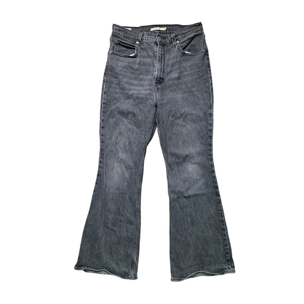 Levi’s Women’s 70s High Rise Flare Jeans Gray Charcoal Wash W29 L30 Premium